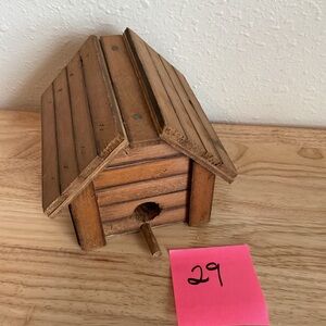 Rustic Wooden Birdhouse Handmade Reclaimed Iowa Barn Wood #29